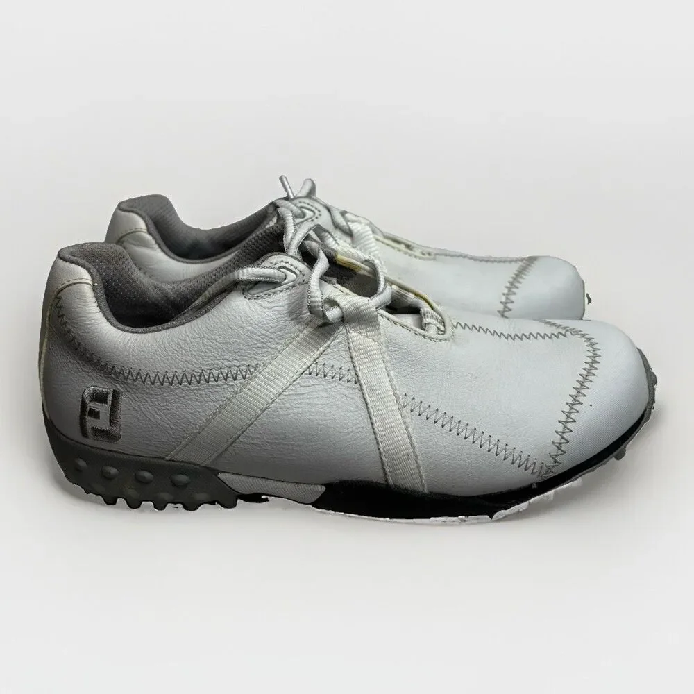 FootJoy M:Project Women's Spikeless Golf Shoes White/Grey 6 M